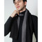 Woven Viscose Double Face Scarf - Black/Carbon Gray