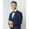Silk Blend Solid Bow Tie - Navy Blue