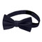 Silk Blend Solid Bow Tie - Navy Blue