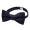 Silk Blend Solid Bow Tie - Navy Blue
