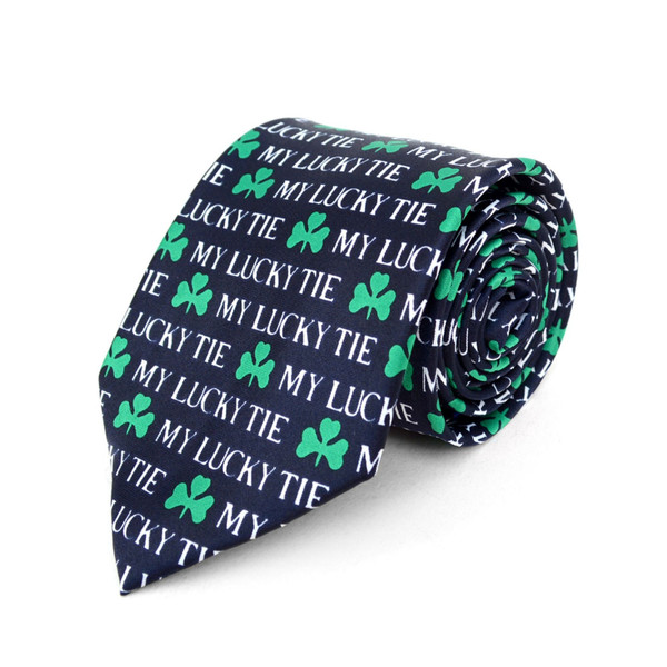 Shamrock My Lucky Tie - Navy