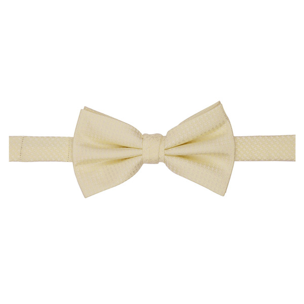 Men's Tone on Tone Houndstooth Pre-Tied Bow Tie - Champagne