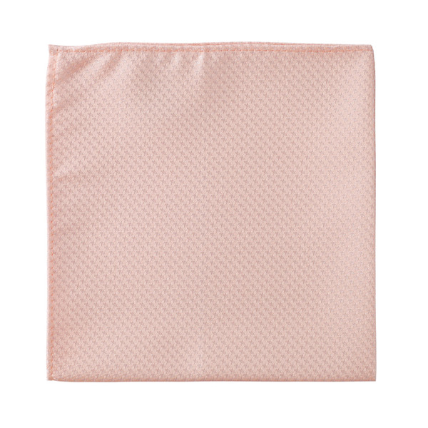 Men's Tone on Tone Houndstooth Pocket Square - Peach