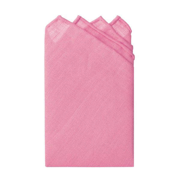 Solid Linen Pocket Square - Light Pink