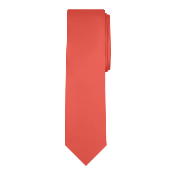 Men's Coral Slim Solid Color Necktie