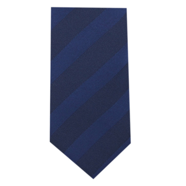 Kid's Tonal Stripe Tie - Navy
