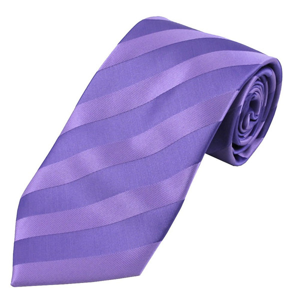 Kid's Tonal Stripe Tie - Purple