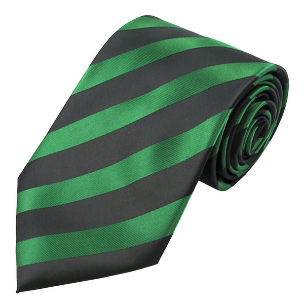 Solid Tonal Stripe Tie - Forest Green