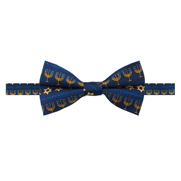 Kid's Hanukkah Star of David Banded Bow Tie