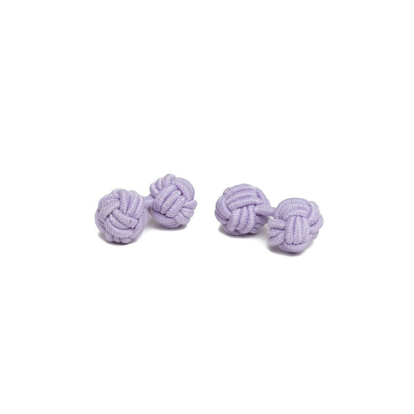 Silk Knot Solid Cufflinks - Lavender