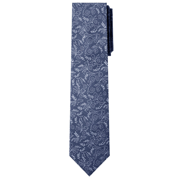 Floral Tie - Slate Blue