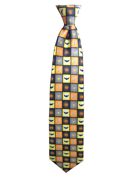 Kid's Halloween Squares 14 inch Clip-On Tie