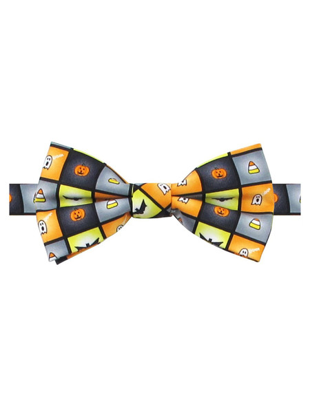 Banded Halloween Squares Bow Tie