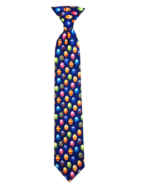 Kid's Easter Eggs 14 inch Clip-On Tie