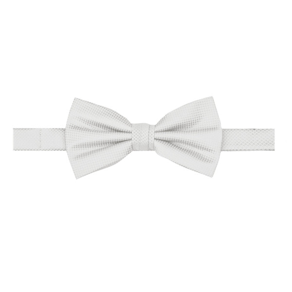 Banded Mini Squares Bow Tie - Light Gray