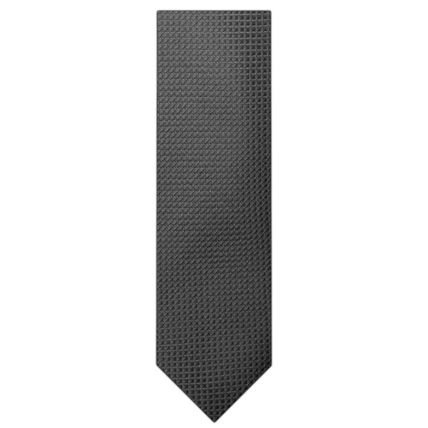 Woven Mini Squares Ultra Skinny Tie - Charcoal