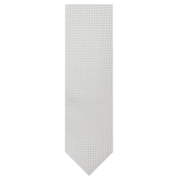 Woven Mini Squares Ultra Skinny Tie - Light Gray