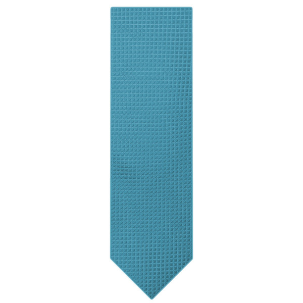 Woven Mini Squares Ultra Skinny Tie - Turquoise