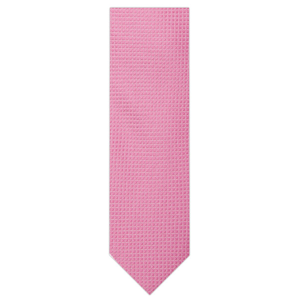 Men's Ultra Skinny Woven Subtle Mini Squares Neck Tie - Pink