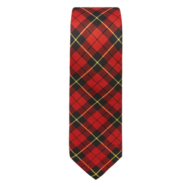 Men's Royal Tartans Plaid Wallace Slim Neck Tie - Red