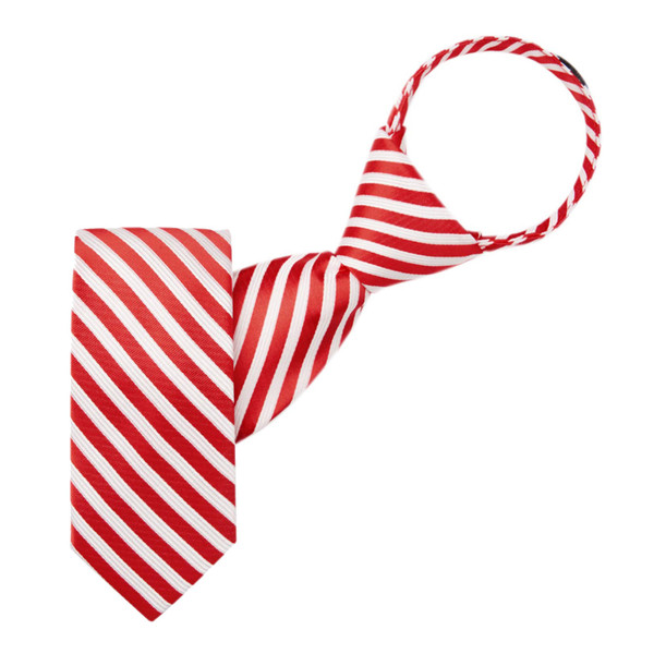 Kid's Candy Cane Stripe 11 inch Zipper Tie