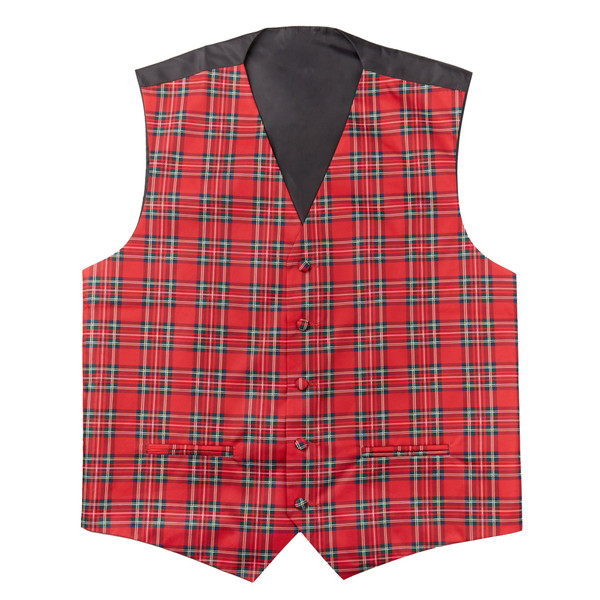 Royal Stewart Red Plaid Men's Vest