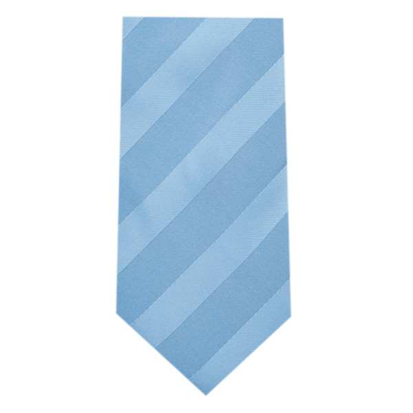 Solid Tonal Stripe Slim Tie - Baby Blue