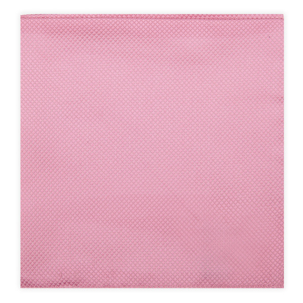 Woven Mini Squares Pocket Square - Pink