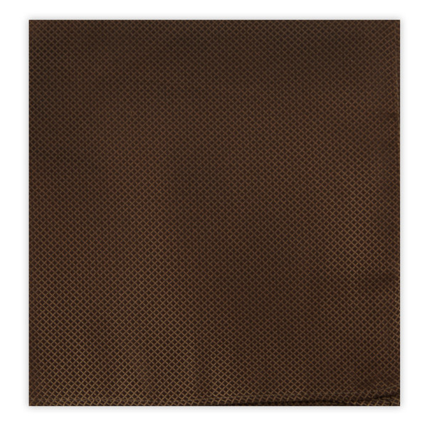 Woven Mini Squares Pocket Square - Brown