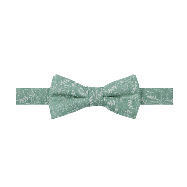 Kid's Floral Banded Bow Tie - Dusty Sage