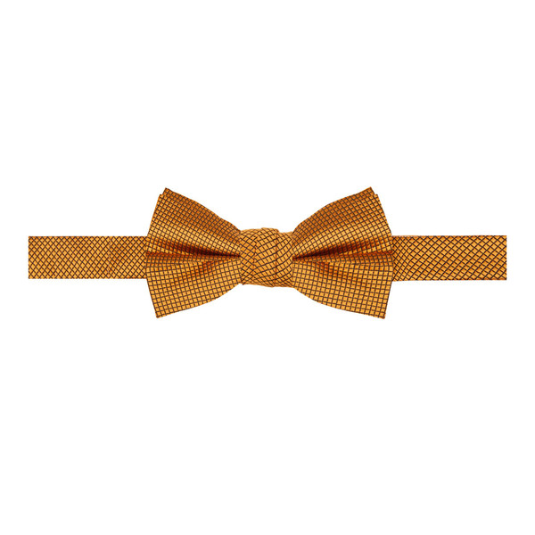 Kid's Woven Mini Squares Banded Bow Tie - Vegas Gold