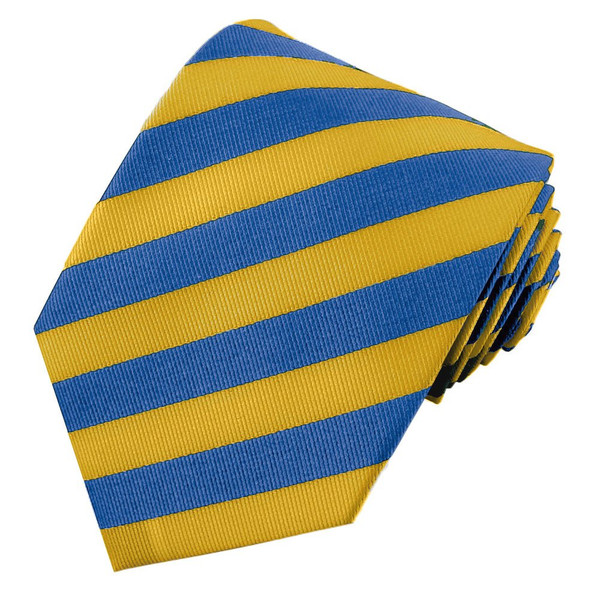 Narrow-Striped Tie - Gold Ocean