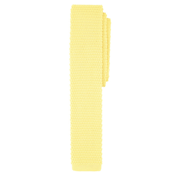 Boys' Prep Solid Color Knitted Self-Tie Regular Neck Tie - Yellow