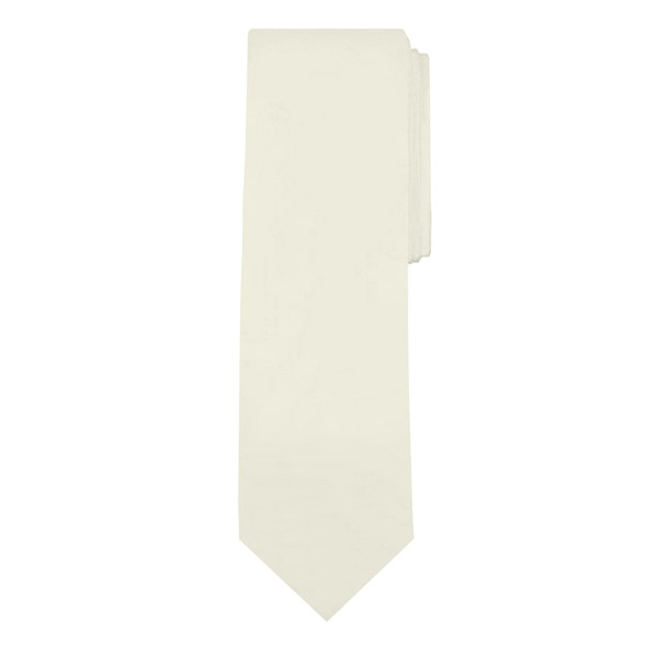 Men's Ivory Solid Color Necktie