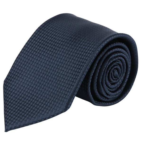 Men's Tone on Tone Houndstooth  Neck Tie - Navy Blue