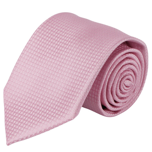 Men's Tone on Tone Houndstooth Neck Tie - Bridal Pink