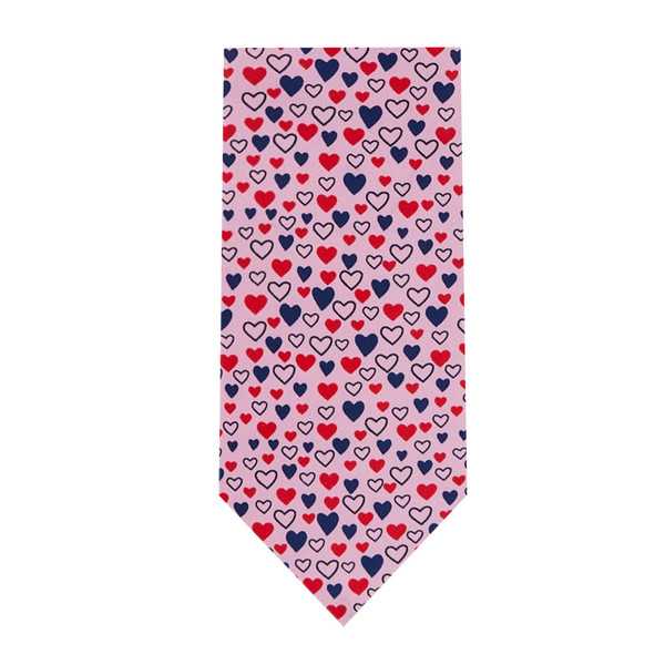 Men's Happy Valentine's Day Mini Hearts Sprinkle Design Neck Tie - Light Pink