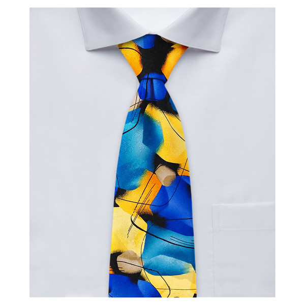 Jerry Garcia Collector's Edition Men's Beehive Artwork Neck Tie - Blue Jerry Garcia Collector's Edition Men's Beehive Artwork Neck Tie - Blue