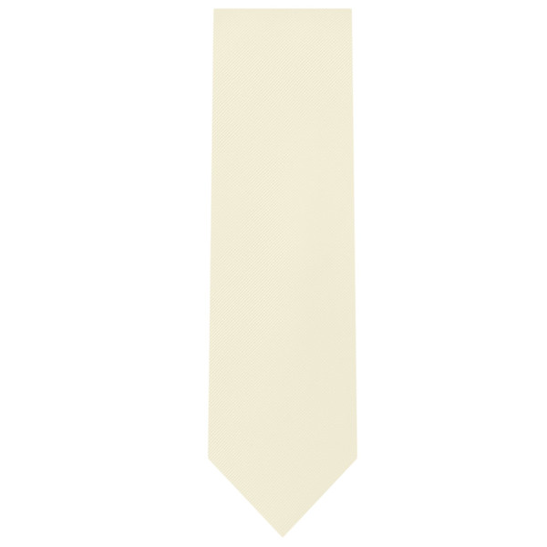 Silk Blend Solid Slim Tie - Mod White