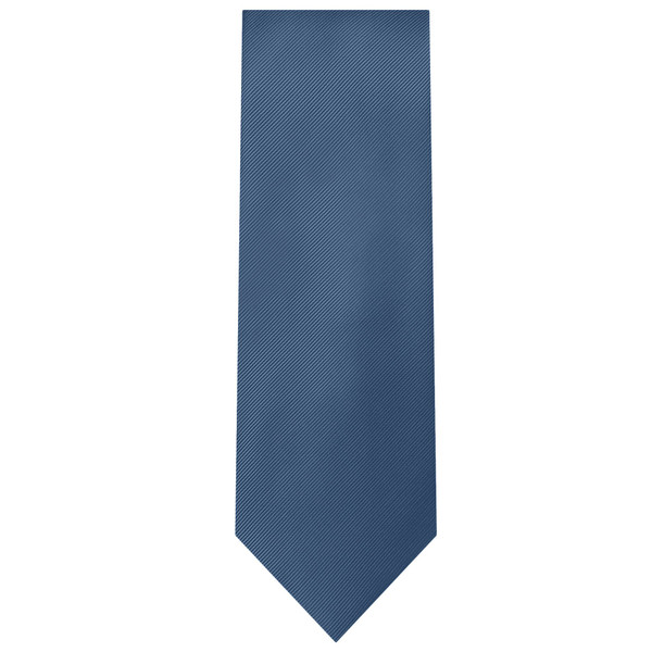 Silk Blend Solid Tie - Steel Blue