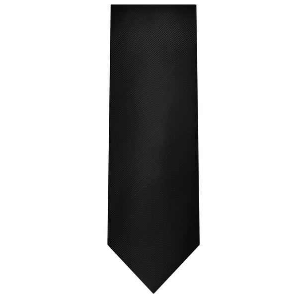 Silk Blend Solid Tie - Black