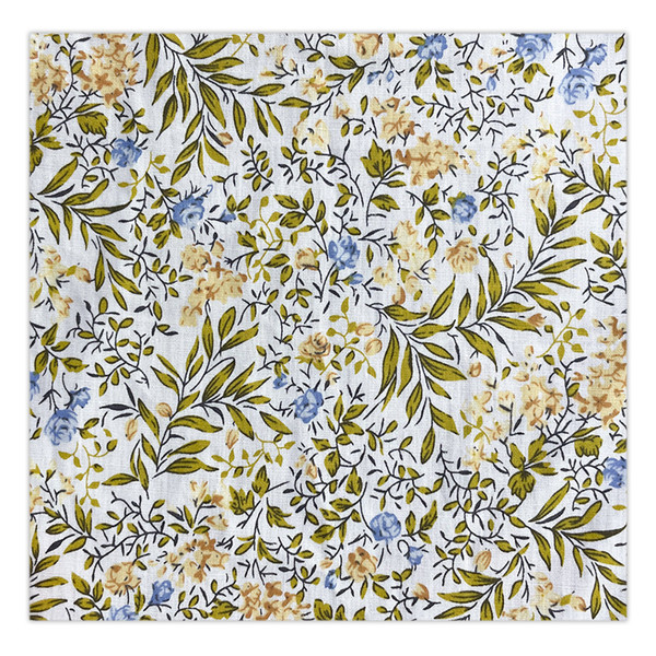 Tropic Bouquet Pocket Square - Green Multi