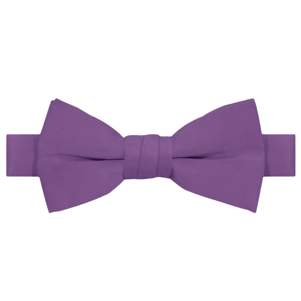 Kid's Solid Banded Bow Tie - Wisteria