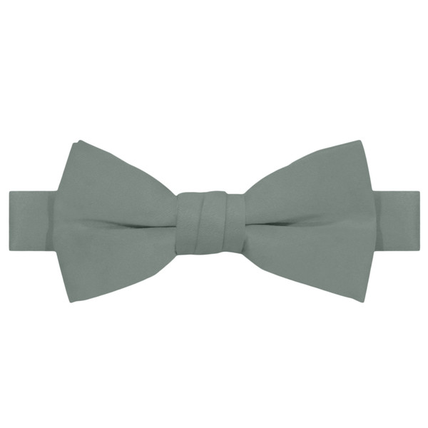 Kid's Solid Banded Bow Tie - Dusty Sage