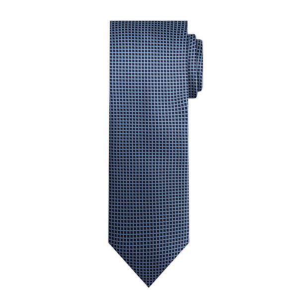 Dotted Squares Tie - Black Blue