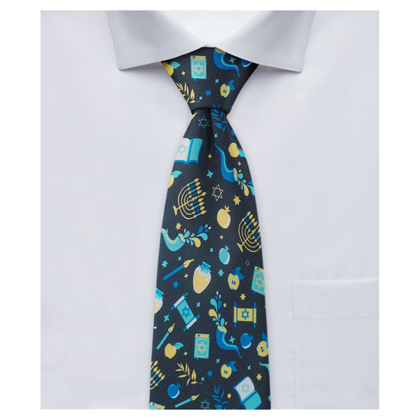 Hanukkah Torah Book Tie Hanukkah Torah Book Tie