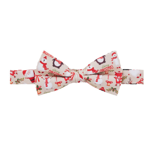 Santa Claus and Friends Bow Tie - Tan Santa Claus and Friends Bow Tie - Tan