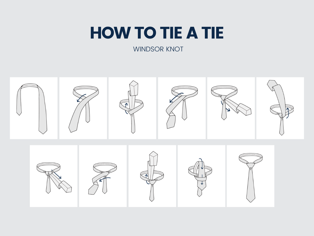 How to Tie a Necktie With the Windsor Knot - Bellatory