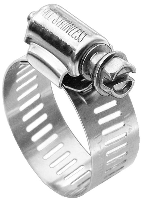 Gates Stainless Steel Heavy-Duty Clamp Size 1 (Hose ID 5/32in-1/2in /  Range 1/4in-5/8in) - 32201