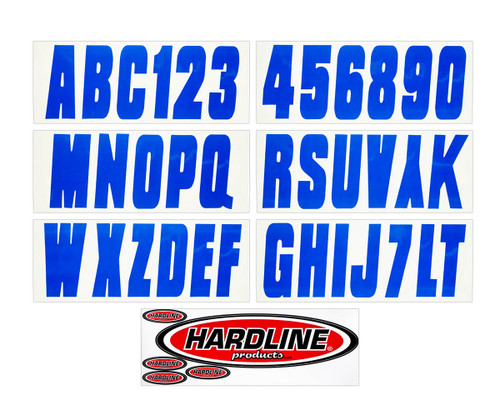 Hardline Boat Lettering Registration Kit 3 in. - 350 Blue Solid - BLU350EC